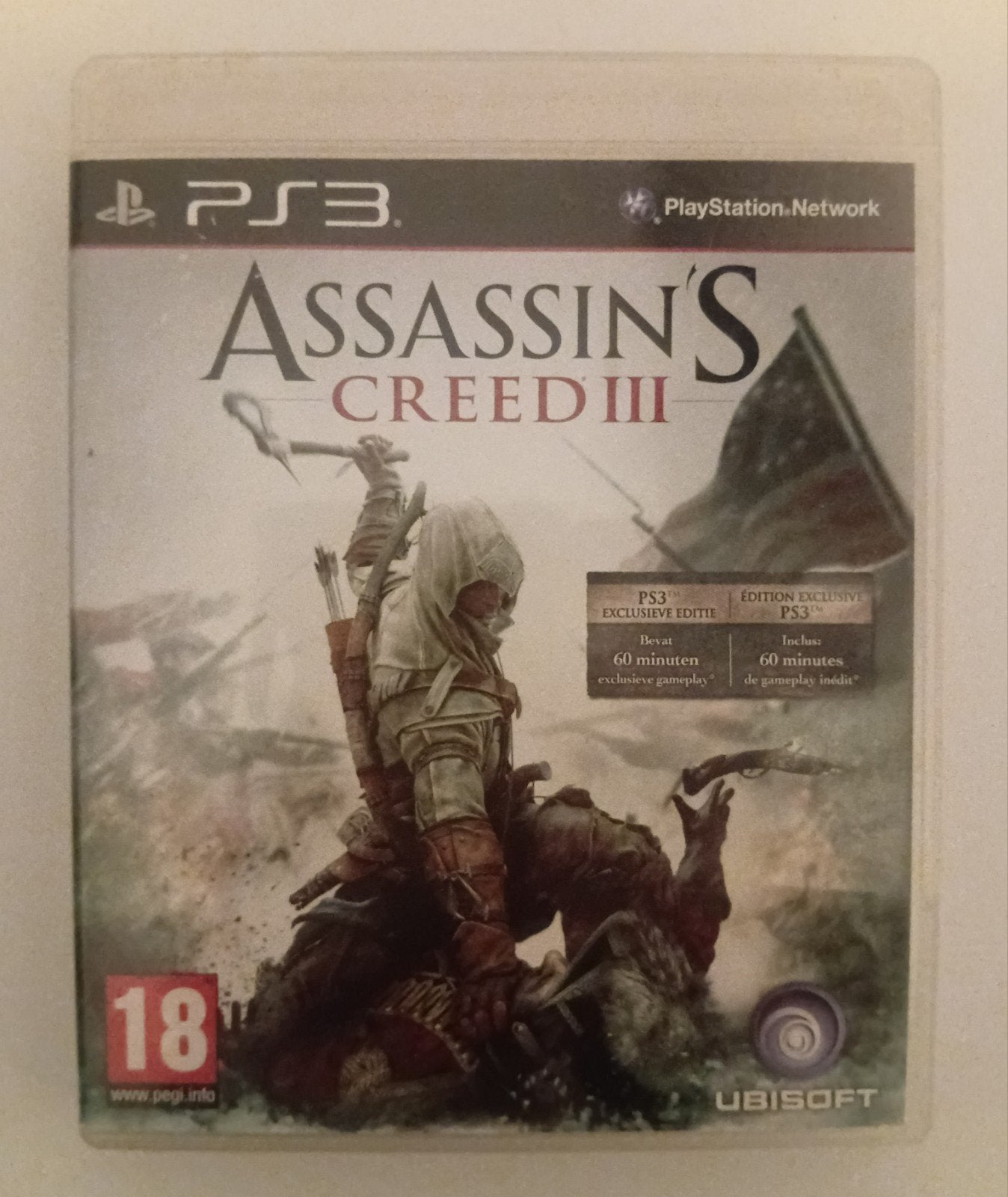 Assassin's Creed III - PS3 (Zo goed als nieuw), Avontuur en Actie, Online, Vanaf 18 jaar, 1 speler
