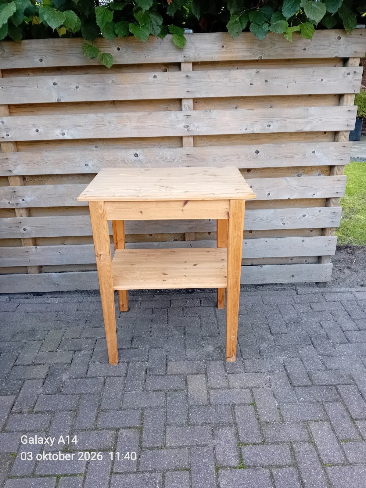 sta tafel hoog 92 cm breed 80 diep 58 grenen, Huis en Inrichting, Ophalen of Verzenden
