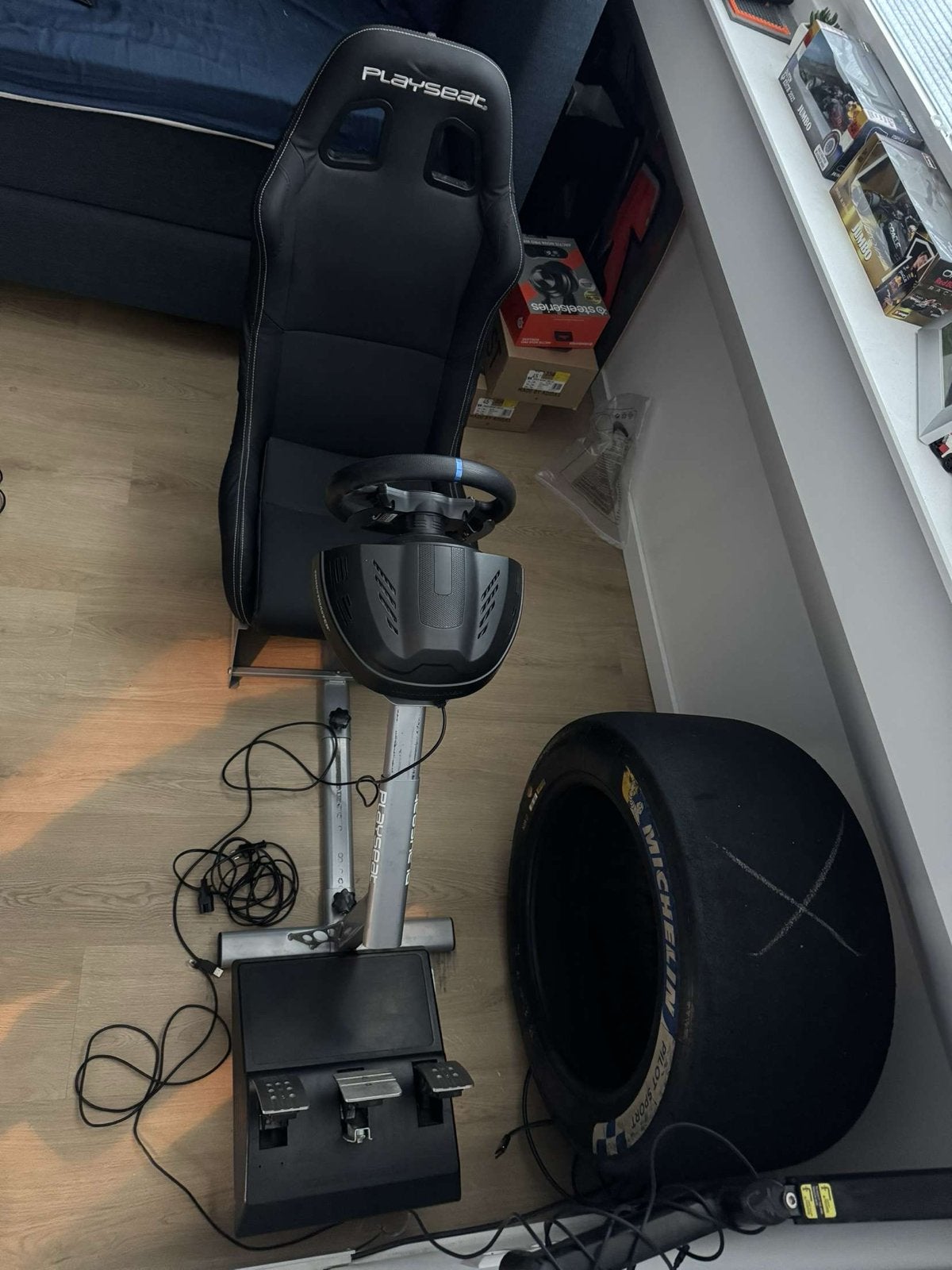 Playseat met Thrustmaster T300RS GT Edition racestuur, Ophalen, Gebruikt