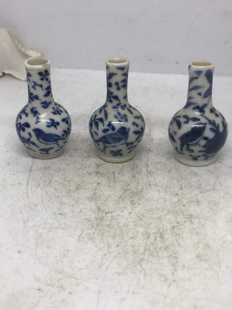 chinees porselein miniatuur vaasjes antiek, Ophalen of Verzenden