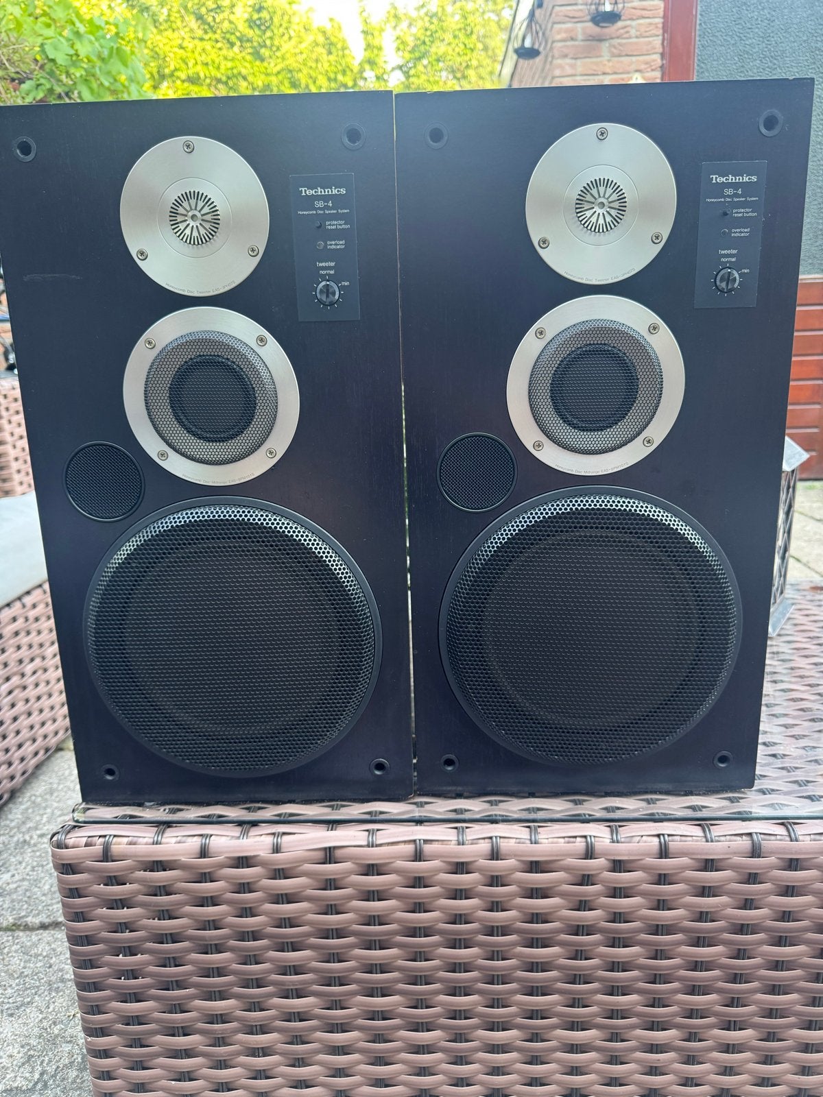Technics SB-4 Speakerset met beschermhoezen, Overige merken, Stereo speakers, Gebruikt, Ophalen of Verzenden