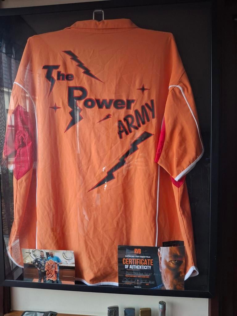 Phil Taylor dartshirt 2007 wk finale matchworn., Ophalen of Verzenden, Nieuw, Pijlen