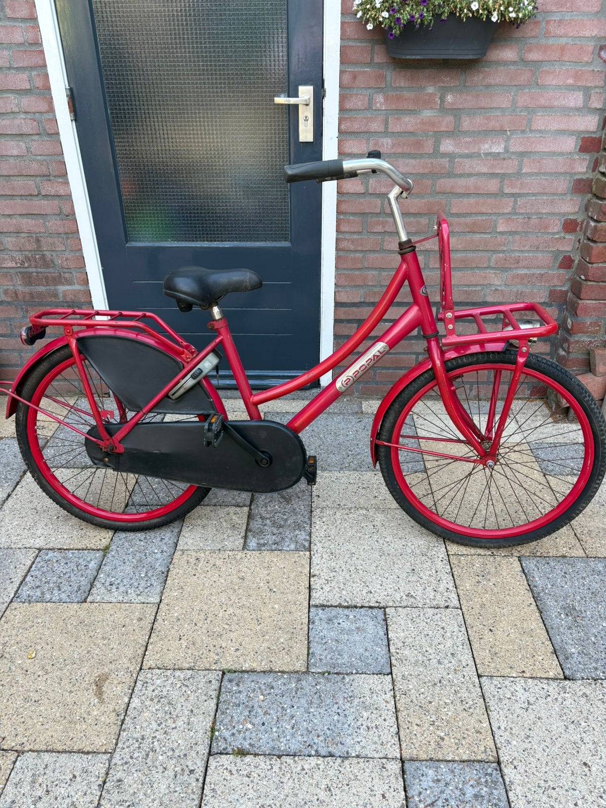 Popal fiets met licht en slot en transport rekje, Ophalen, Terugtraprem, Handrem, Gebruikt