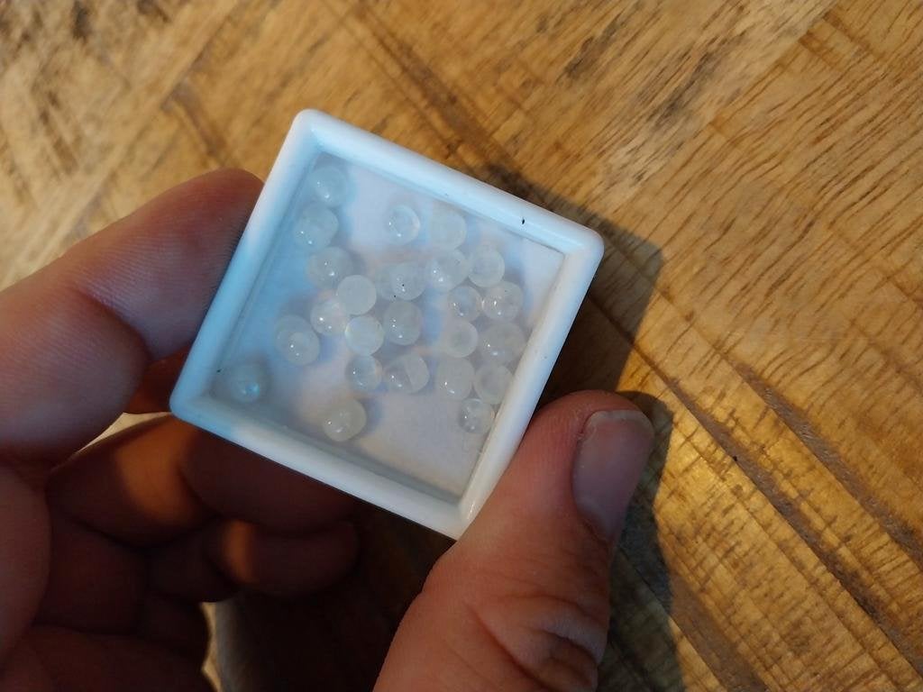 Lot witte maansteen cabochons rond, Ophalen of Verzenden, Zo goed als nieuw