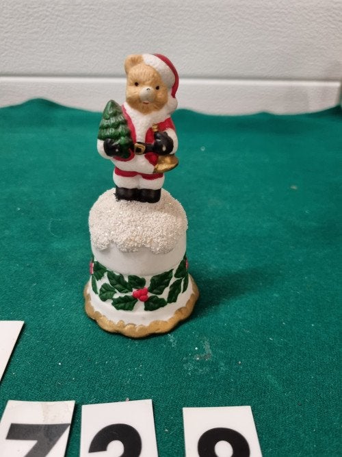 Kerstbel met beer porselein[a738], Ophalen of Verzenden, 'T Olde Gre-j, Info@toldegrej.nl, Endepoelstraat 20f Didam