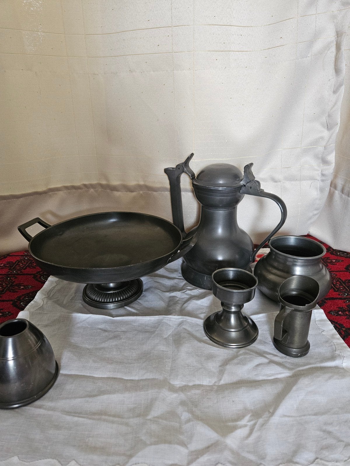 Antiek tinnen servies set - Holland Pewter, Ophalen