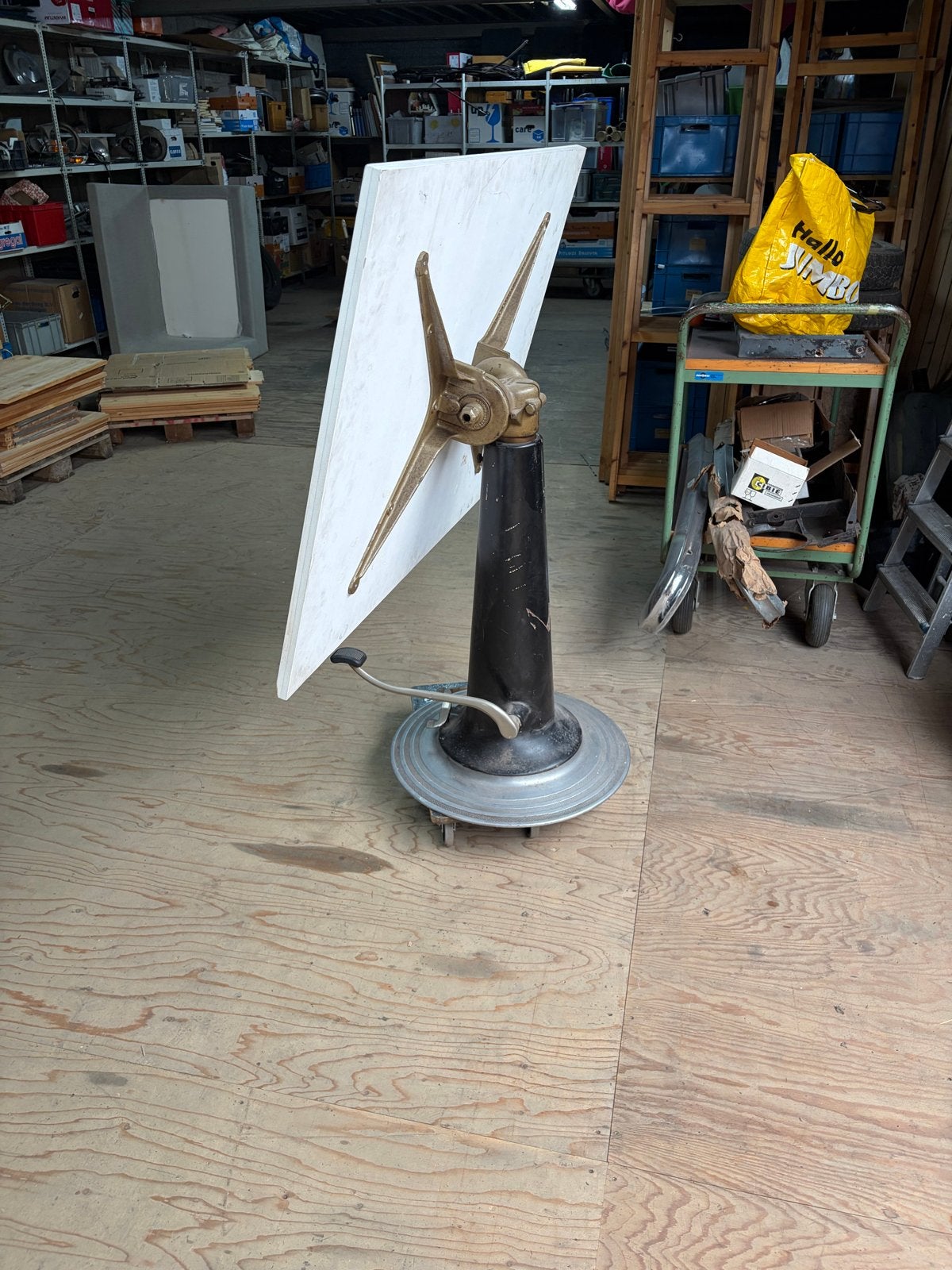 Antieke Hydraulische Tekentafel Jaren '50, Ophalen, Gebruikt, Minder dan 130 cm