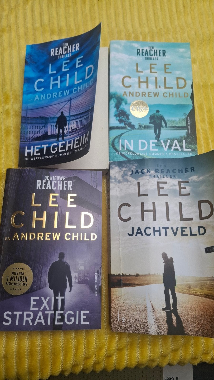 Lee Child & Andrew Child Reacher Thrillers (4 boeken), Boeken, Ophalen of Verzenden, Gelezen, Lee Child en Andrew Child, Nederland