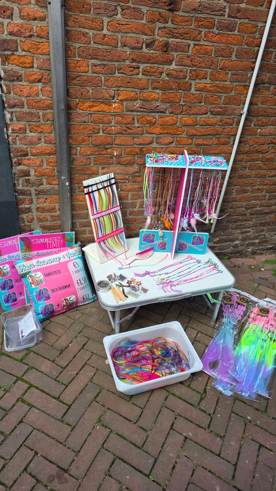 Partij handel, braderie, haarveertjes, ibiza hairwraps enz, Ophalen of Verzenden