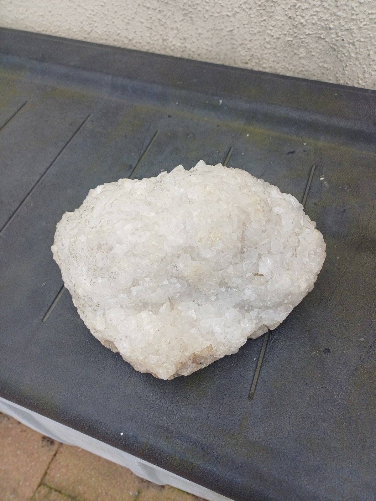 bergkristal  geode mooie verzamel object, Ophalen of Verzenden