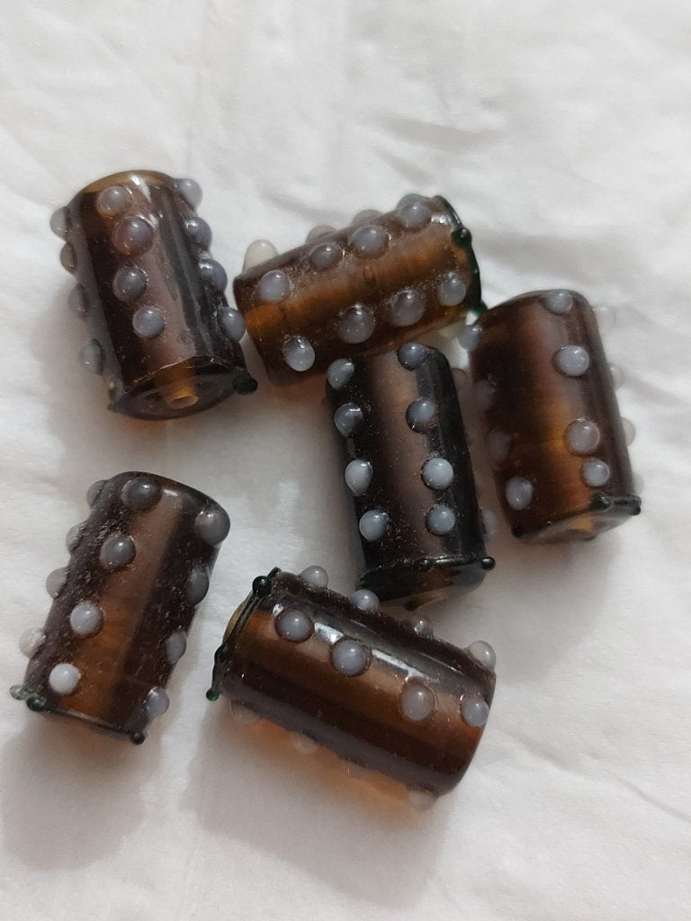 Set lampwork met pukkel glaskralen, Verzenden, Nieuw, Kraal