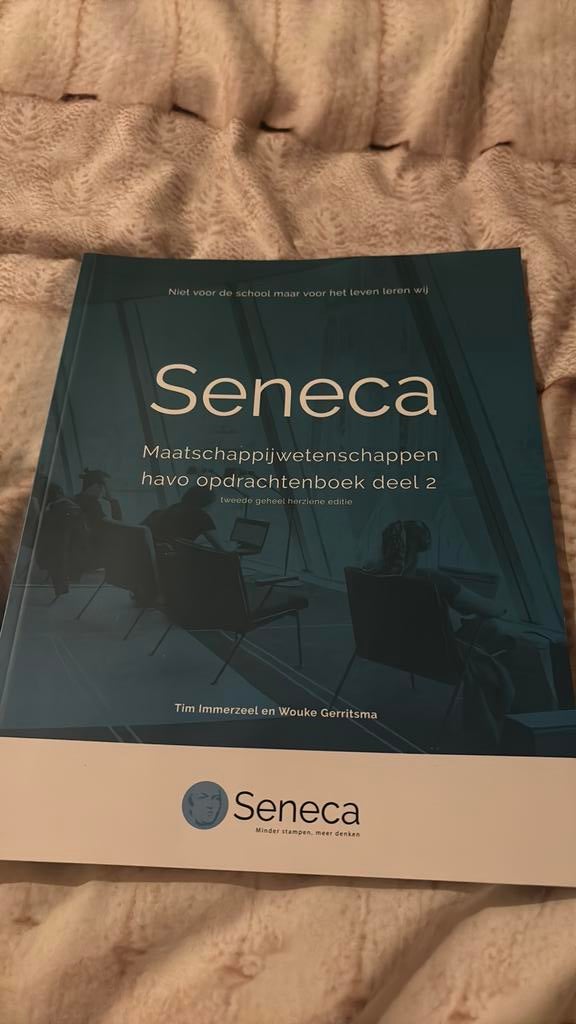 Seneca maatschappijwetenschappen havo opdrachtenboek deel 2, Boeken, Schoolboeken, Nieuw, Ophalen of Verzenden, Marieke Spoelman; Tim Immerzeel