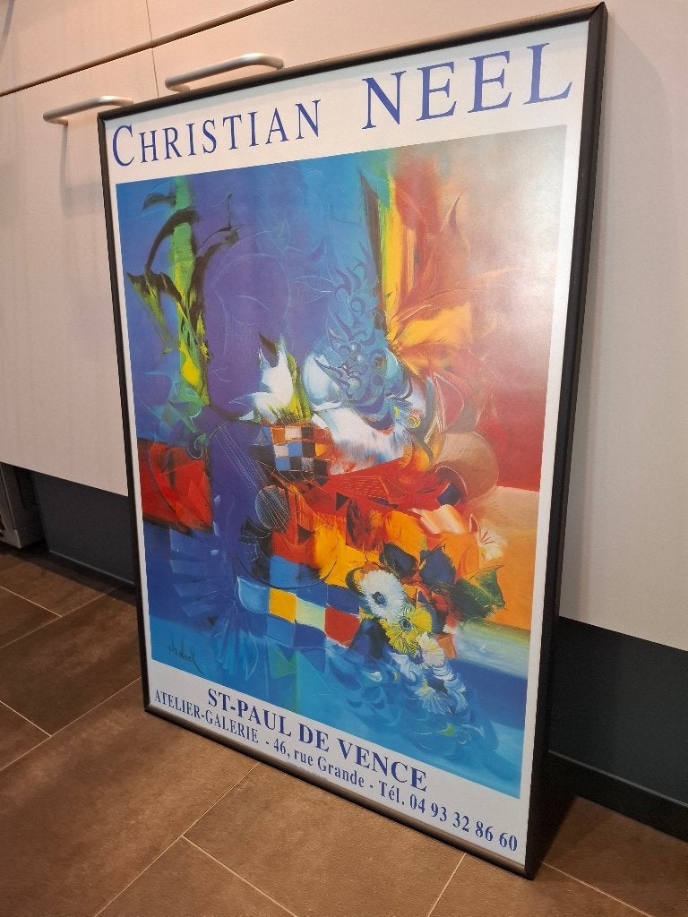 Poster - Christian Neel (Expositie Saint Paul de Vence), Ophalen, Met lijst, A1 t/m A3, Dier of Natuur