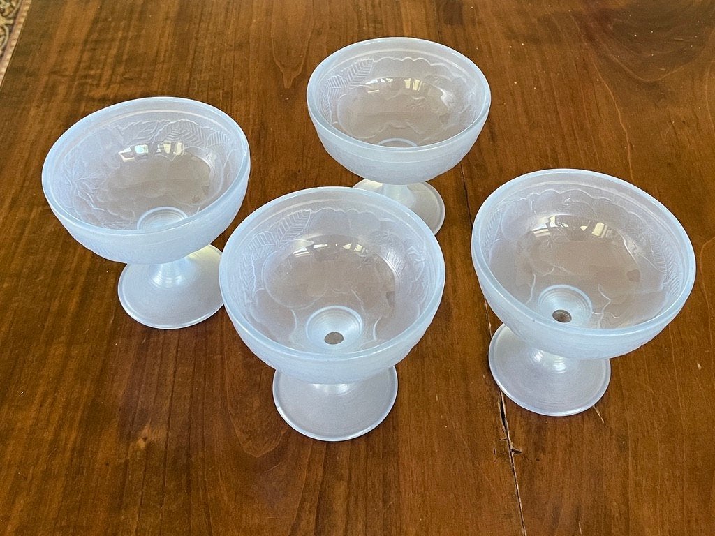 Glazen dessertcoupes, Antiek en Kunst, Ophalen of Verzenden