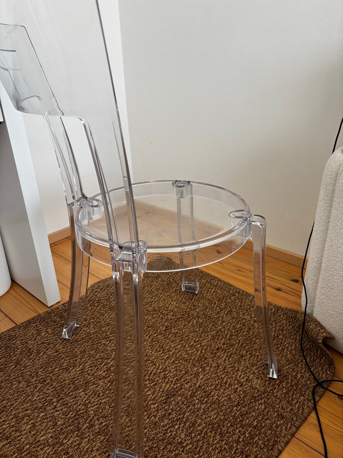 IKEA STEIN Transparante Stoel - Modern en Stijlvol, Kunststof, Gebruikt, Overige kleuren, Ophalen of Verzenden