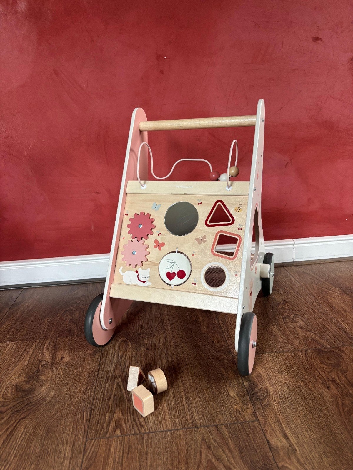 Houten loopwagen Vertbaudet, Kinderen en Baby's, Ophalen, Zo goed als nieuw, Overige typen