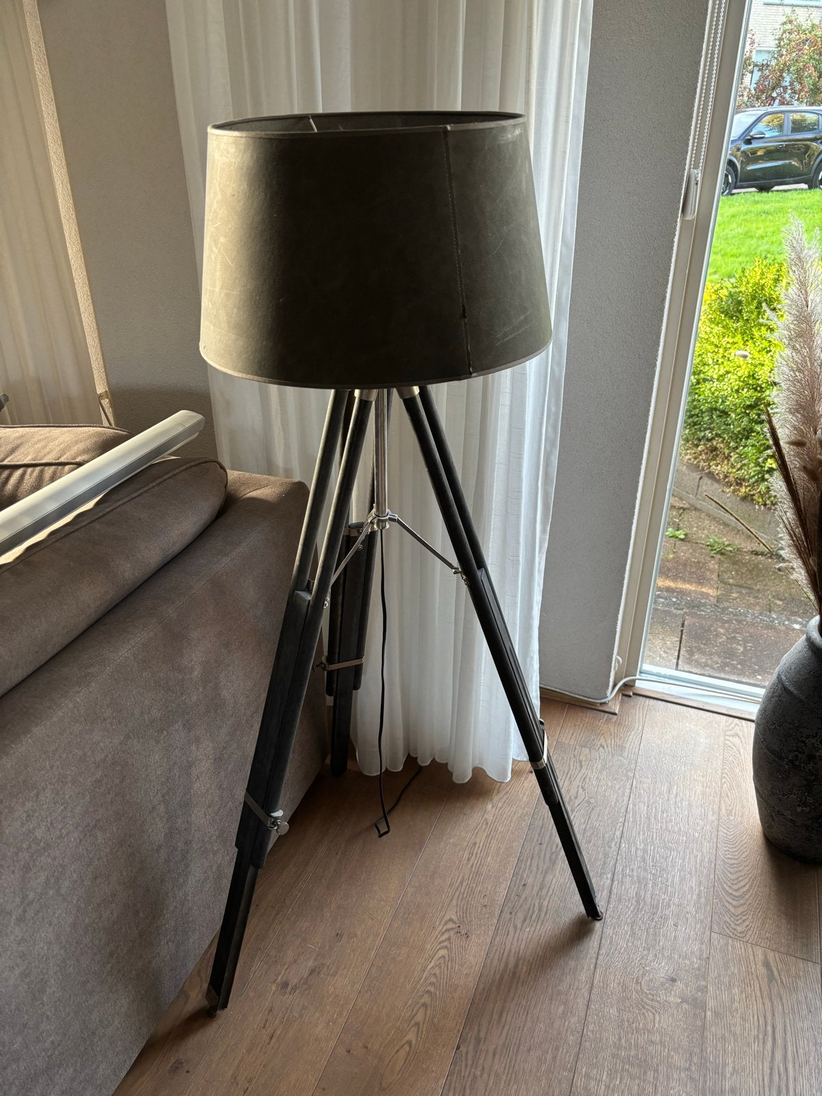 Staande lamp met kap, Ophalen of Verzenden, Gebruikt, Metaal, 150 tot 200 cm