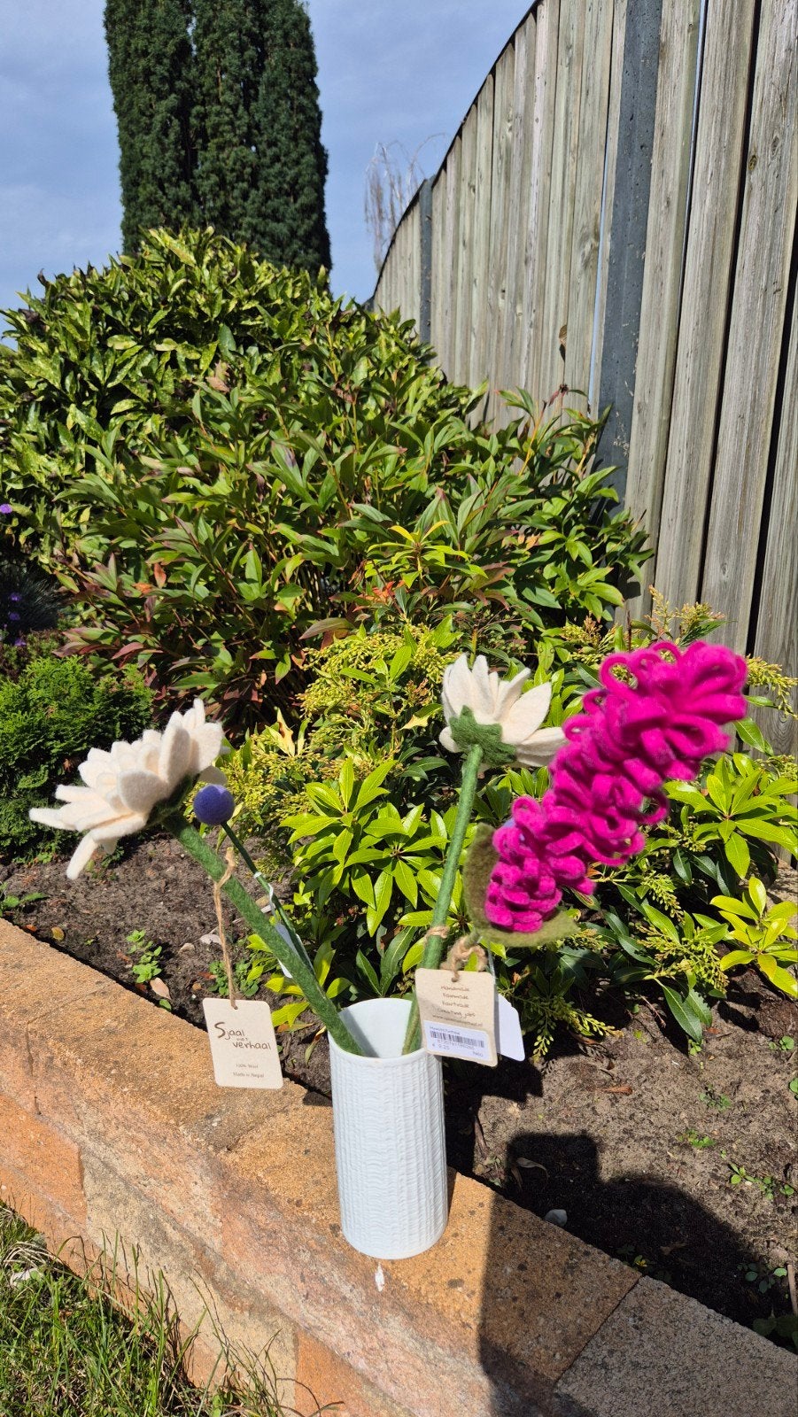 Handgemaakte vilten bloemen (vaas niet inbegrepen), Binnen, Handgemaakt, Kunstbloem, Nieuw