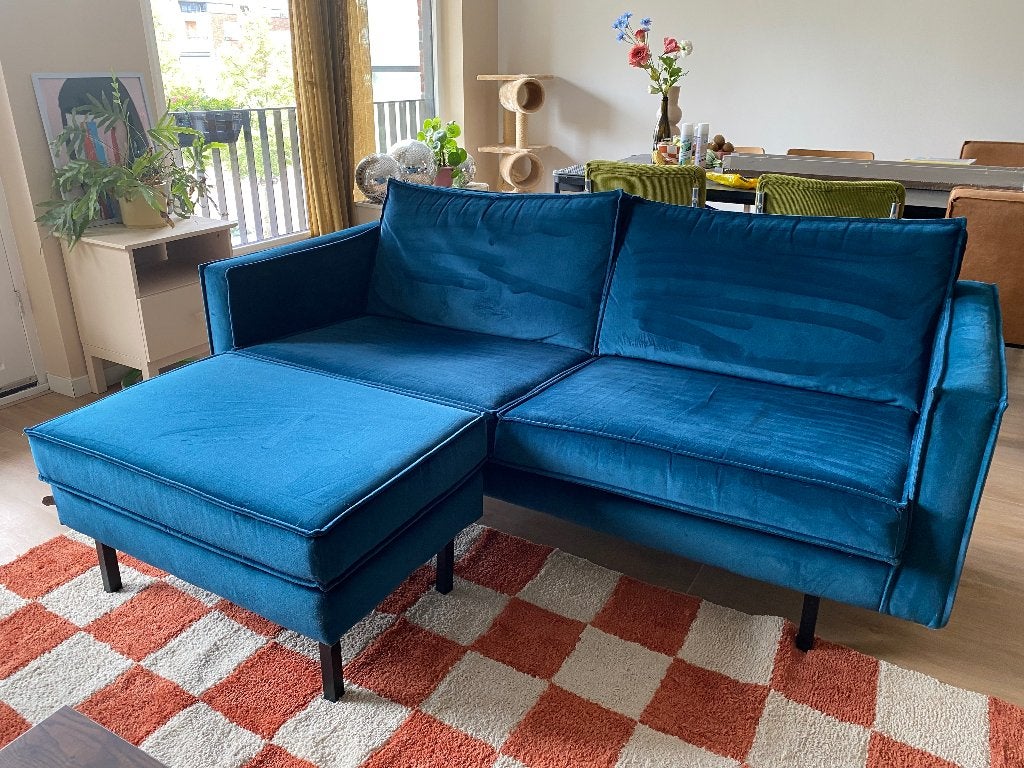 Woood 2,5 zit + hocker, Ophalen, 125 cm of meer, Zo goed als nieuw, 100 tot 125 cm