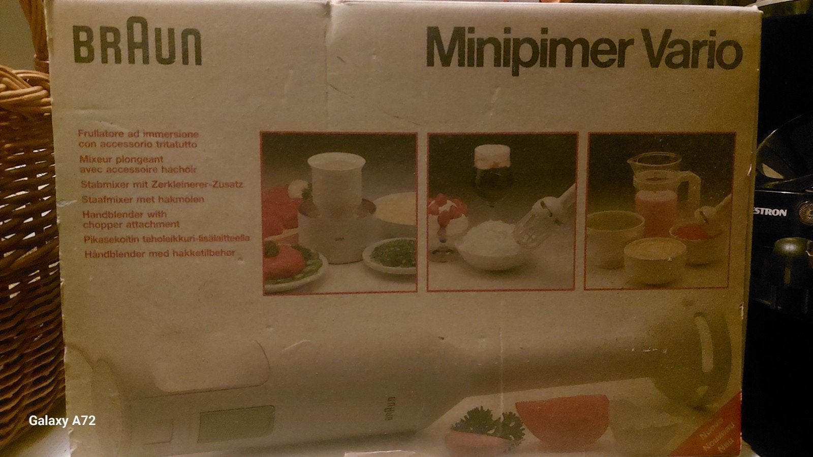 Braun Minipimer Vario Handblender met Hakmolen, Minder dan 1 liter, Ophalen of Verzenden, Nieuw, 2 snelheden