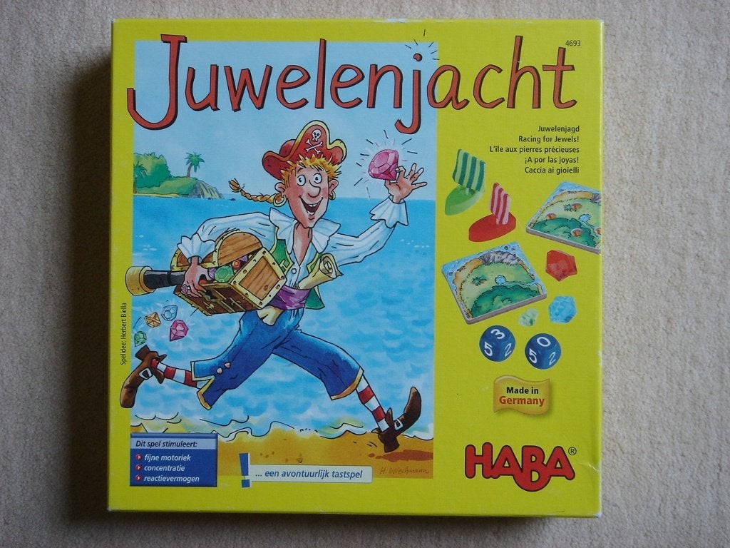 LEUK: Juwelenjacht (HABA) KINDERSPEL, Hobby en Vrije tijd, Gezelschapsspellen | Bordspellen, Een of twee spelers, Ophalen of Verzenden