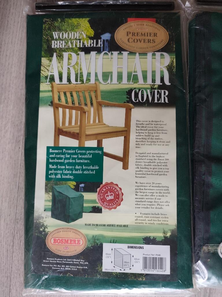 2 Stoelhoezen voor tuinstoelen met armleuningen, Ophalen of Verzenden, Nieuw, Kunststof