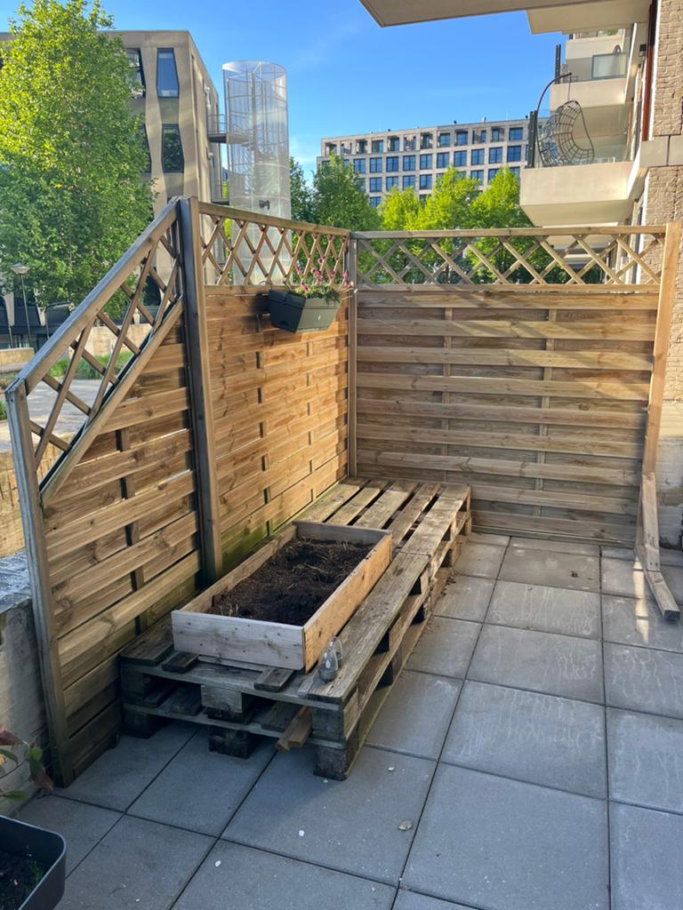 Schuttingen met raster, Tuin en Terras, Schuttingen, Ophalen, 1 tot 2 meter, Minder dan 3 meter, Zo goed als nieuw