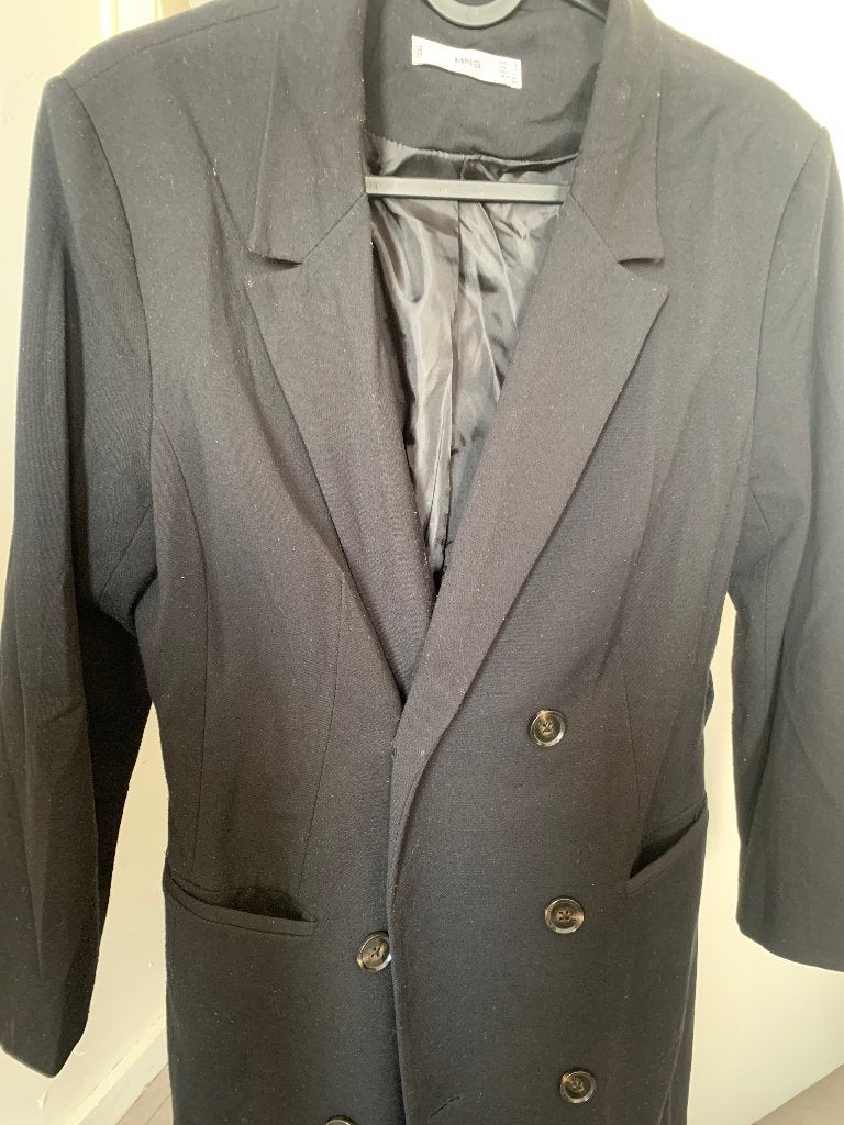 Mantel, Ophalen, Mango, Zwart, Maat 36 (S)