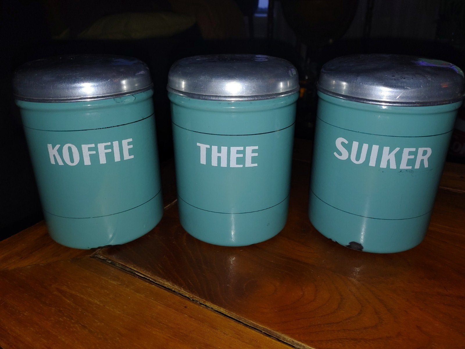 Vintage voorraadblikken: Koffie, Thee, Suiker, Ophalen of Verzenden