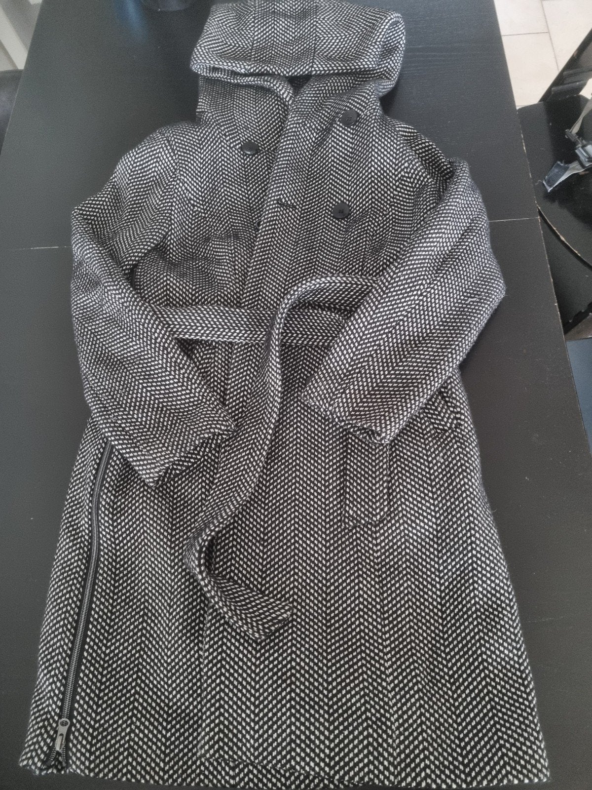 Zwangerschapsjas BPC Bonprix Collection Maat 38 Zwart/Wit, Kleding | Dames, Maat 38/40 (M), Overige typen, Ophalen of Verzenden