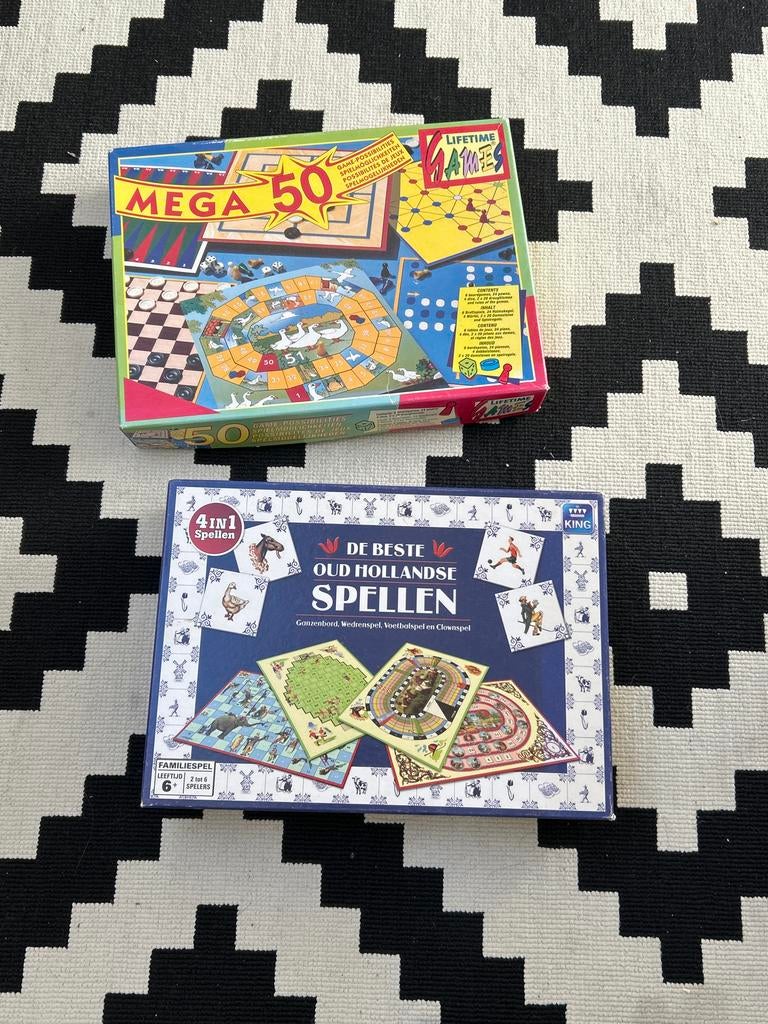 Mega50 & Beste Oud Hollandse - Spellen Leuke Familie Spellen, Drie of vier spelers, Ophalen, Gebruikt