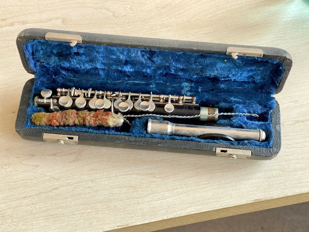 piccolo muziekinstrument, Ophalen of Verzenden, Gebruikt, Piccolo, Met koffer of tas