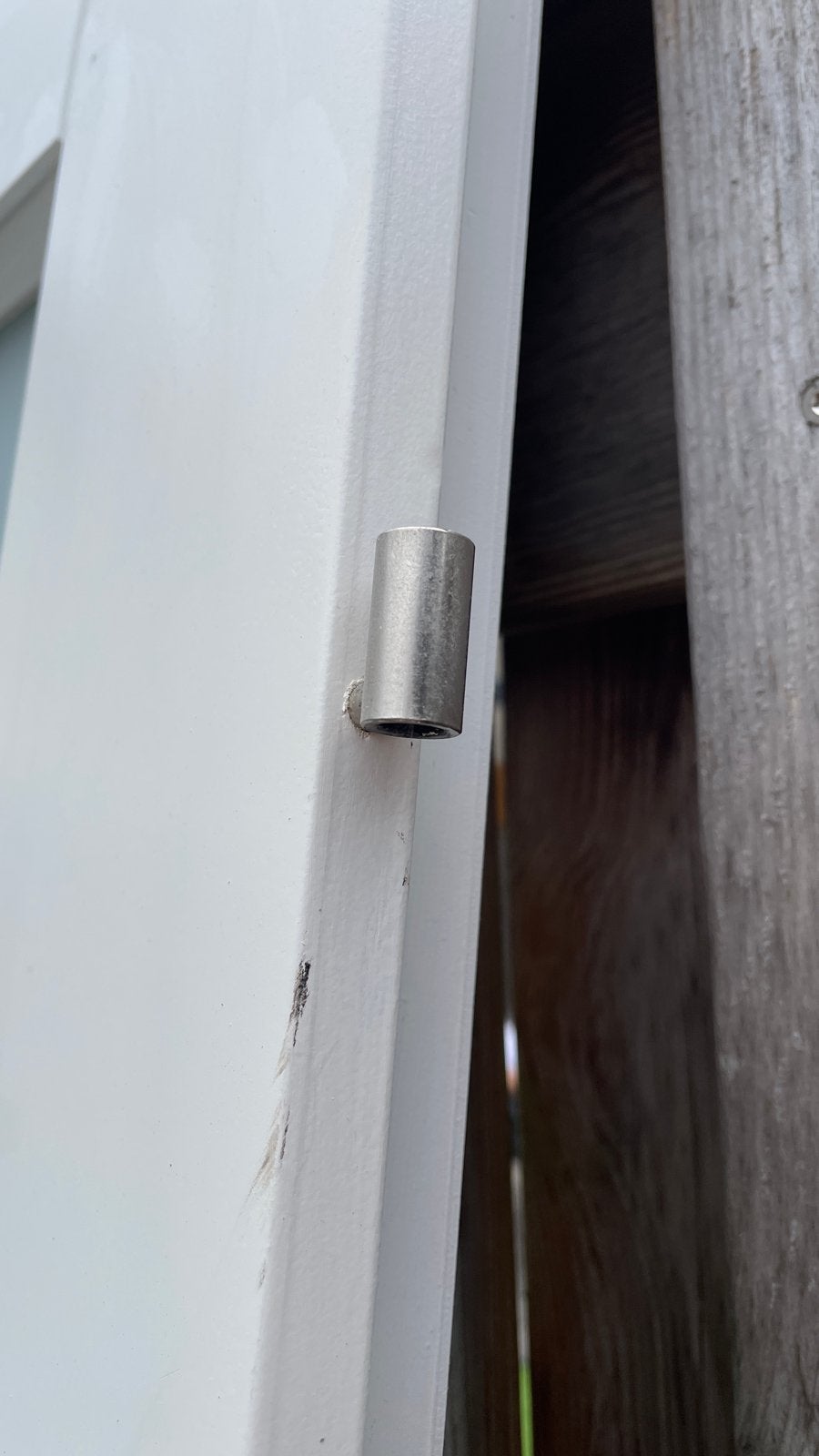 Binnendeur (Oplegdeur) met melkglas, Ophalen, Gebruikt, 80 tot 100 cm, Binnendeur