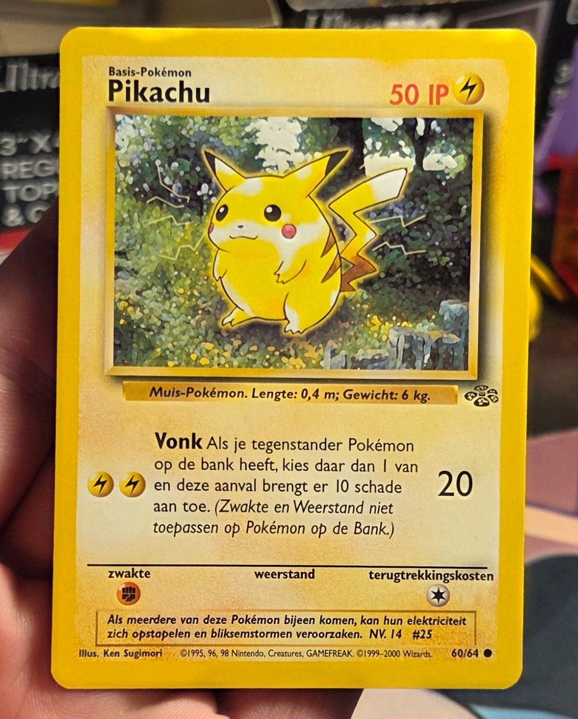 Pikachu 60/64 Jungle NL - NM, Ophalen of Verzenden, Zo goed als nieuw