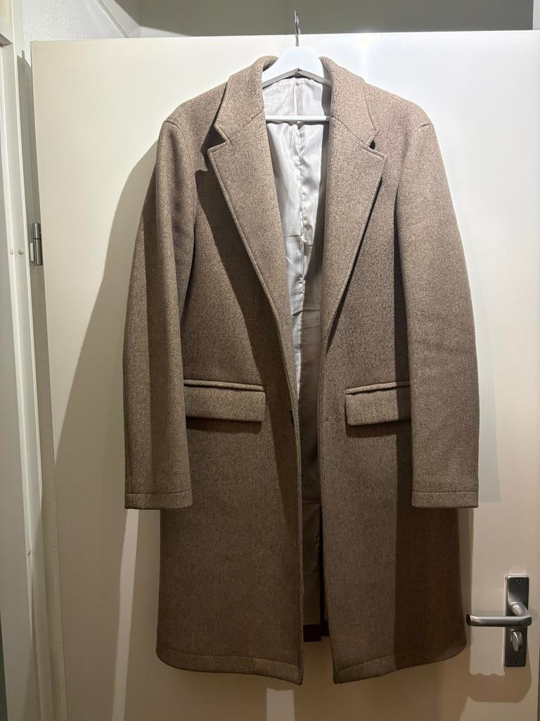 Zara Camel/Taupe Overjas - Luxe Uitstraling, Kleding | Heren, Ophalen of Verzenden, Zo goed als nieuw, Maat 48/50 (M), Beige