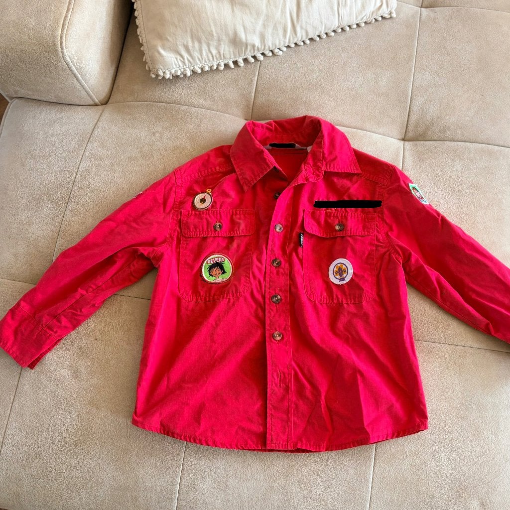 Scouting Bevers Uniform Shirt Rood, Verzamelen, Verzenden, Gebruikt, Kleding