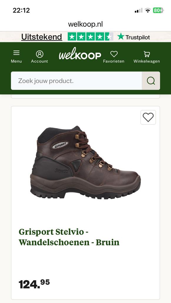 Grisport Stelvio Wandelschoenen - Comfortabel & Robuust, Ophalen of Verzenden, Zo goed als nieuw, Wandelschoenen of Bergschoenen