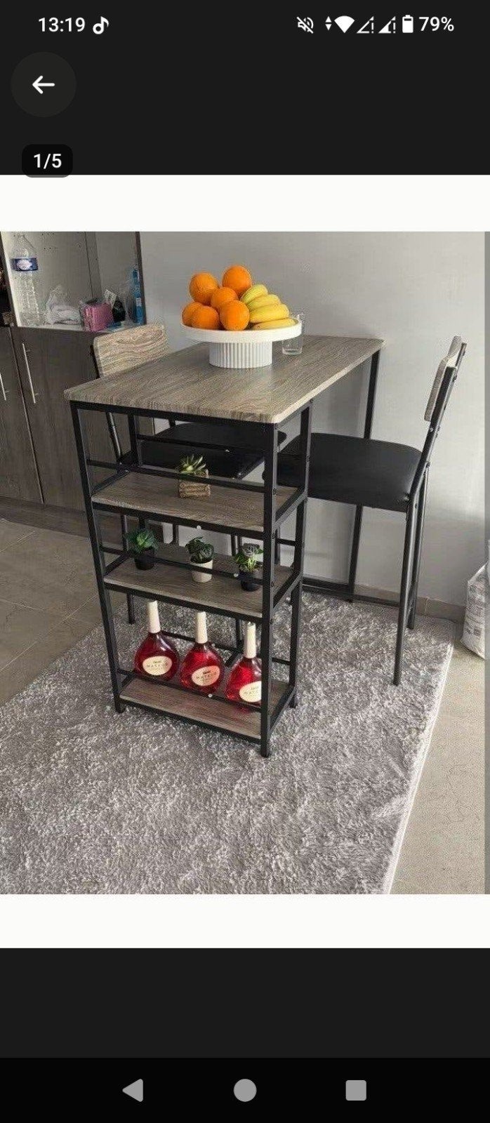 bartafel met krukken, Ophalen, Gebruikt