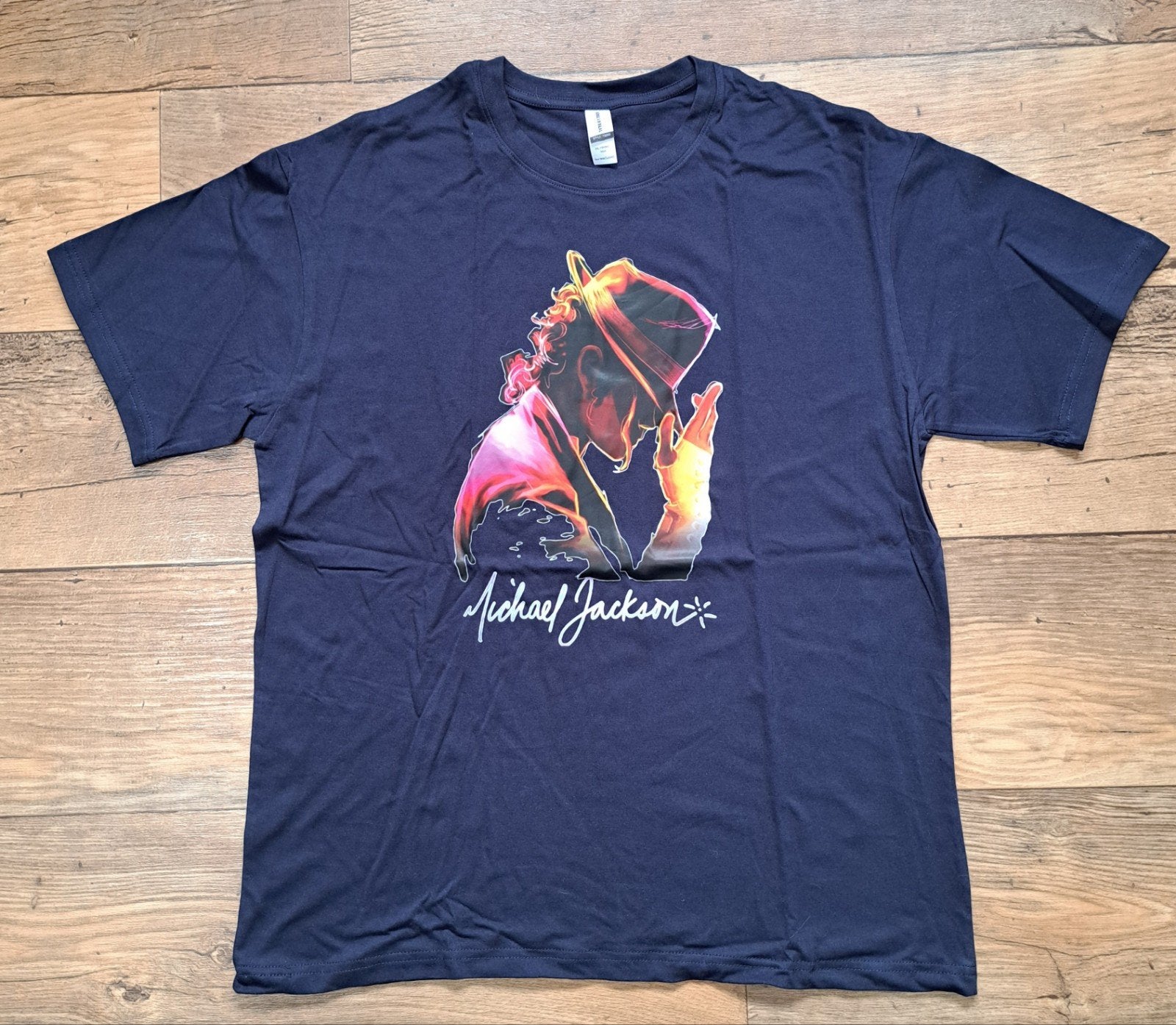Michael Jackson T-shirt - Donkerblauw - Maat 2XL, Blauw, Caribbeanseal, Overige maten, Ophalen of Verzenden