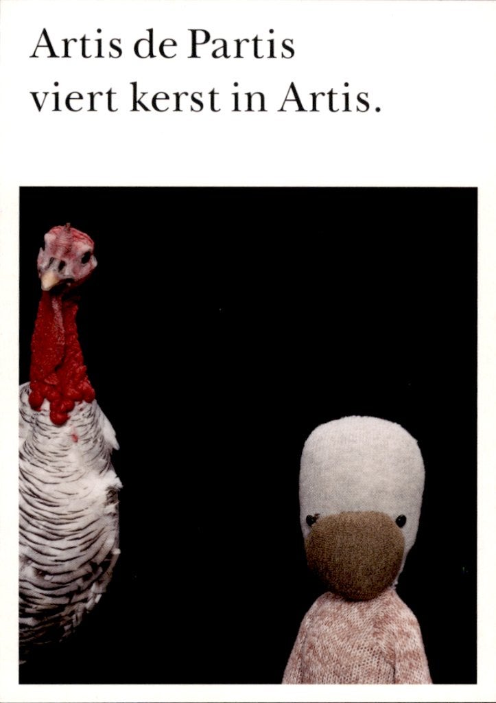 Artis de Partis viert kerst in Artis, kalkoen, Ophalen of Verzenden, 1980 tot heden, Ongelopen, Overige thema's