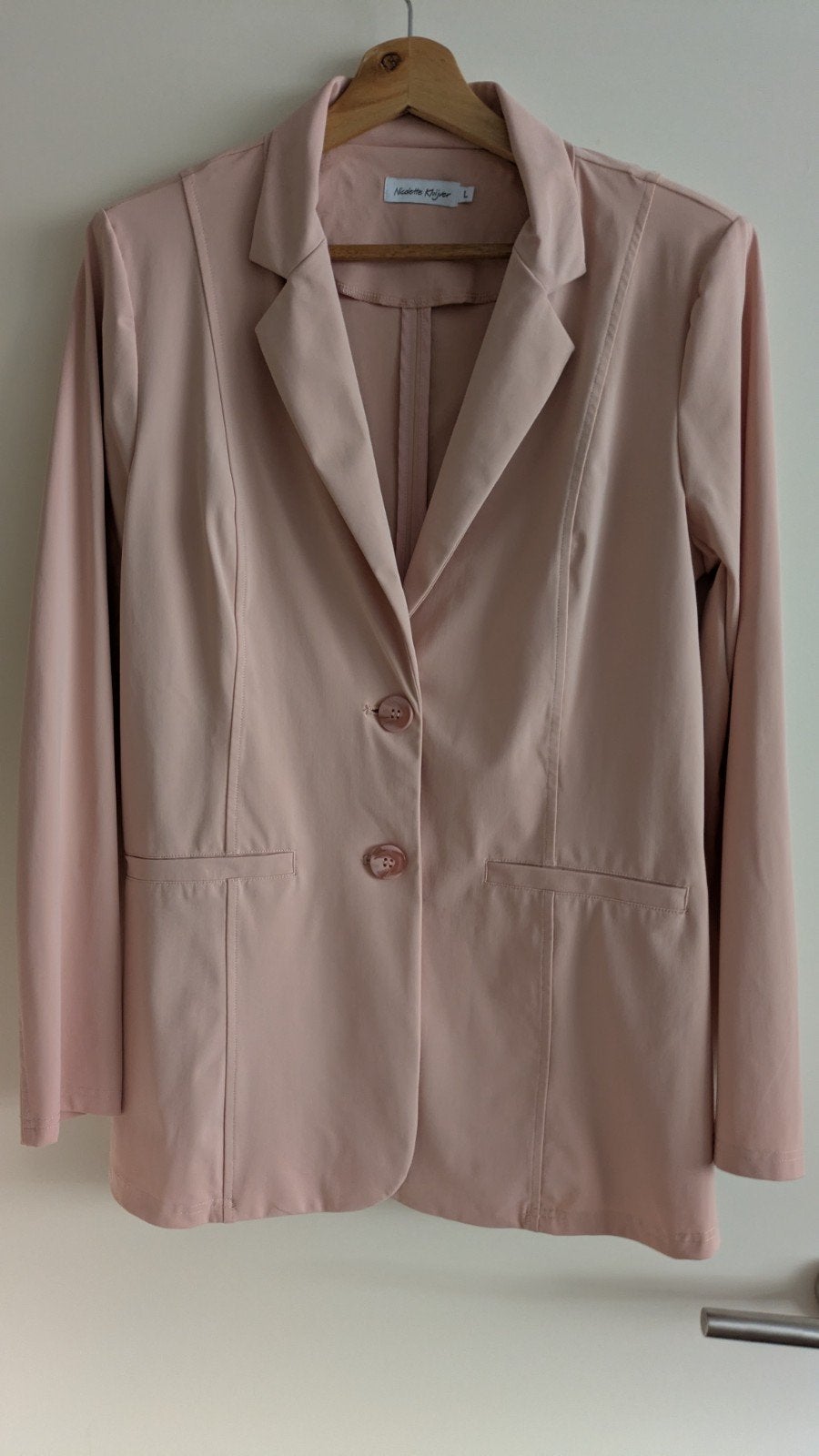 Nicolette Kluijver lichtroze blazer. maat L, Kleding | Dames, Maat 38/40 (M), Zo goed als nieuw, Jasje, Roze
