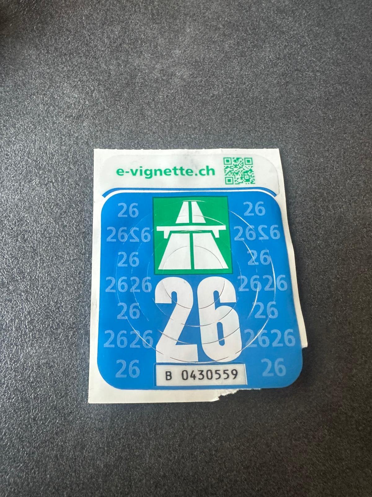 Sticker voor zwitserland Vignet