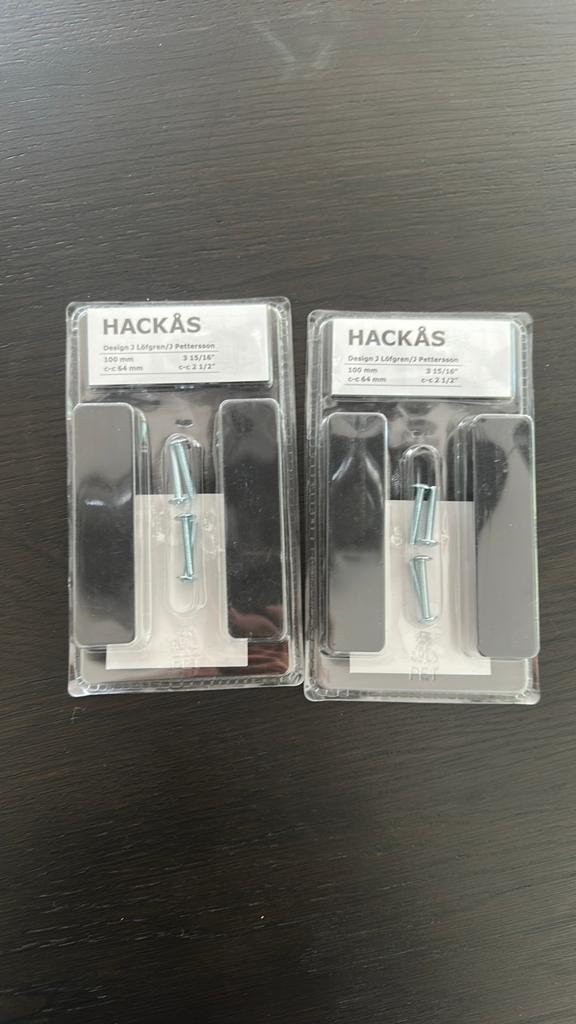 IKEA HACKÅS Handgrepen Zwart, Huis en Inrichting, Kasten | Overige, Ophalen, Nieuw