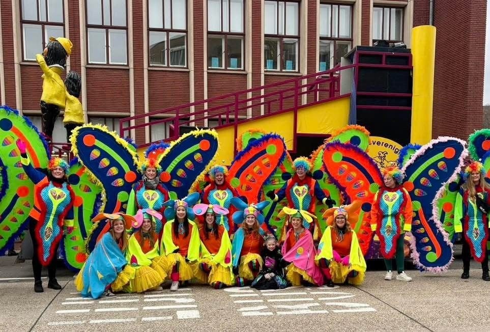 Carnavalskleding Vlinders - Complete Loopgroep (19 pers.), Ophalen, Gedragen, Carnaval, Kleding