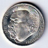 5  mark  1975  J  Duitsland. km. 141  unc, Ophalen of Verzenden, Duitsland, Losse munt, Zilver