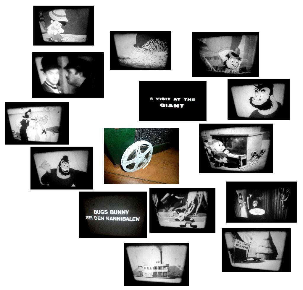 8mm film Varia Asorti Fragmenten zw/w 100mt silent, Ophalen of Verzenden, 8mm film