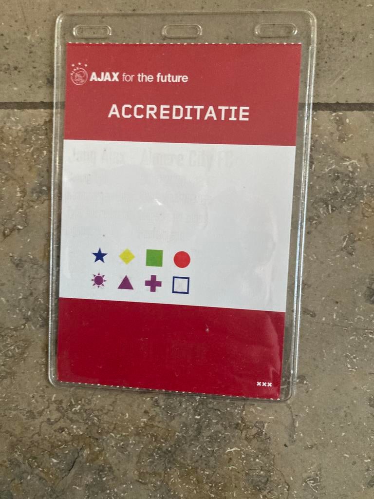 ACCREDITATIE PAS AJAX, Ophalen of Verzenden, Zo goed als nieuw, Ajax, Overige typen