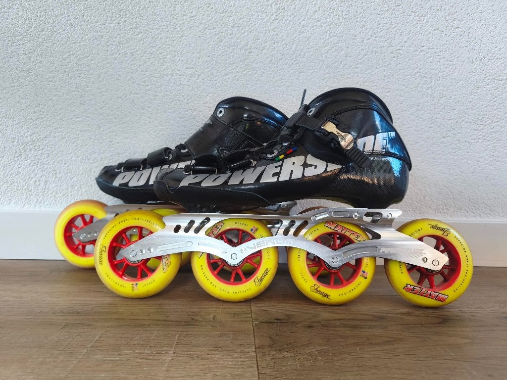 Mooie powerslide C6 skeelers maat 43 4x110mm wielen!, Ophalen of Verzenden, Zo goed als nieuw, Inline skates 4 wielen, Powerslide
