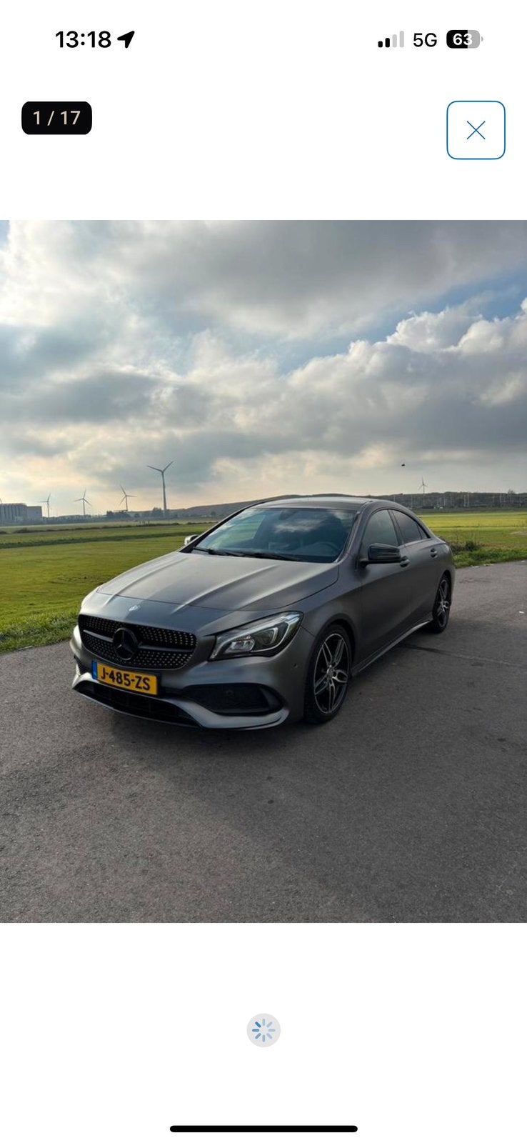 Mercedes-Benz CLA 180 1.6  (aut)satin grey wrapped  (Wit), 4 cilinders, Leder en Stof, 1595 cc, 1200 kg