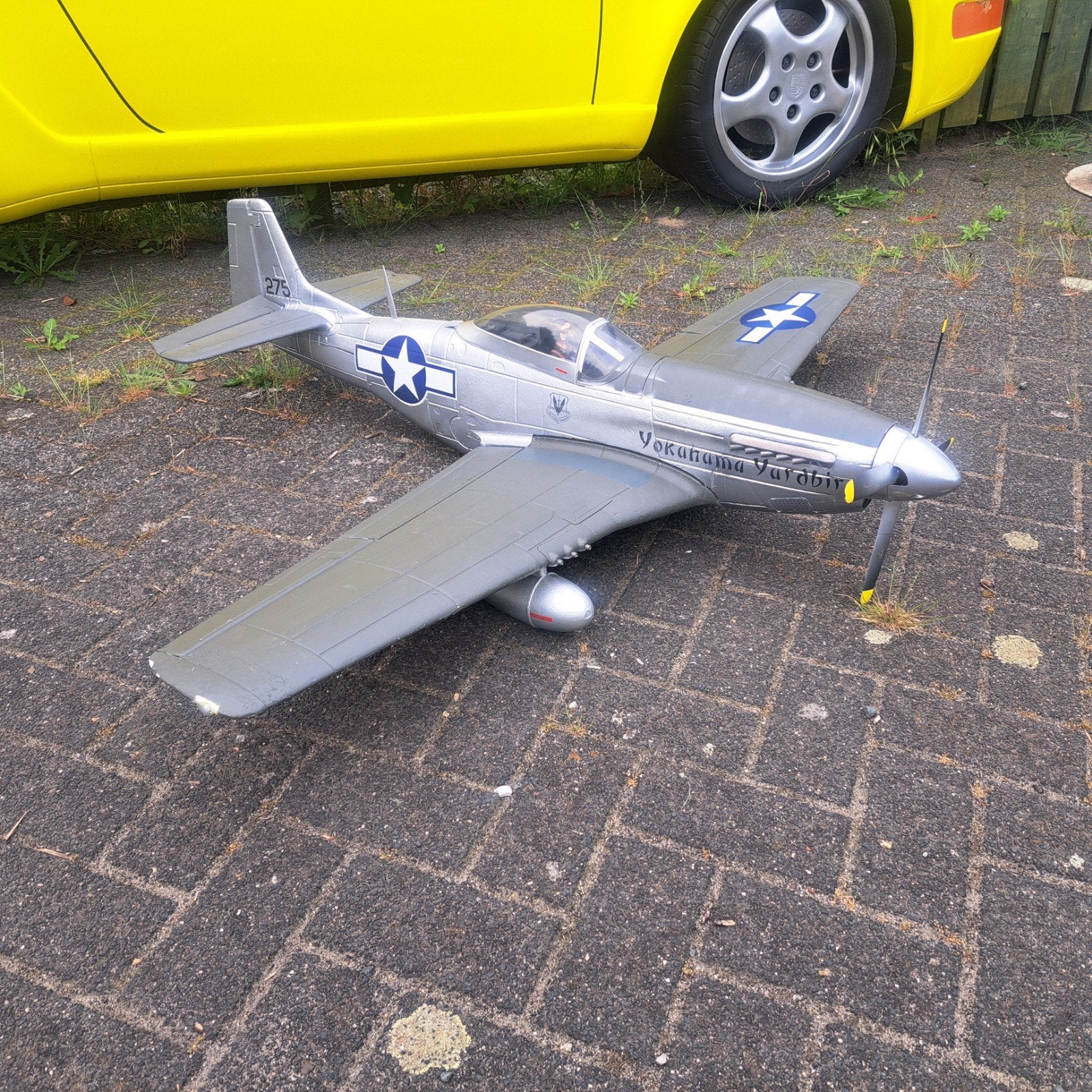 Mustang P-51 gevechtsvliegtuig 150cm, Ophalen, Gebruikt, Reclamebord